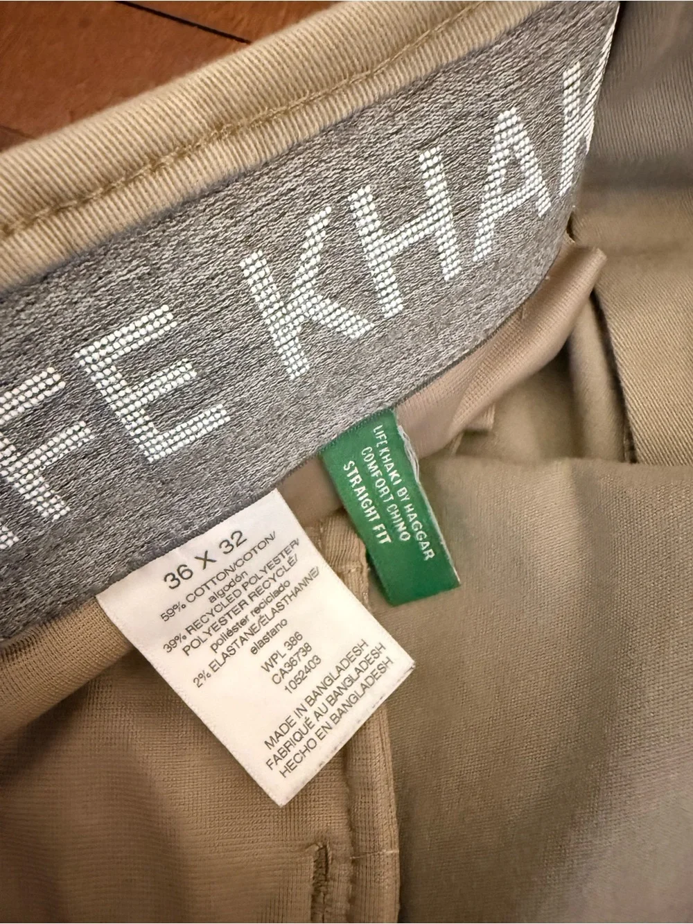 Men's Beige Chino Pants by Haggar 36W32L
